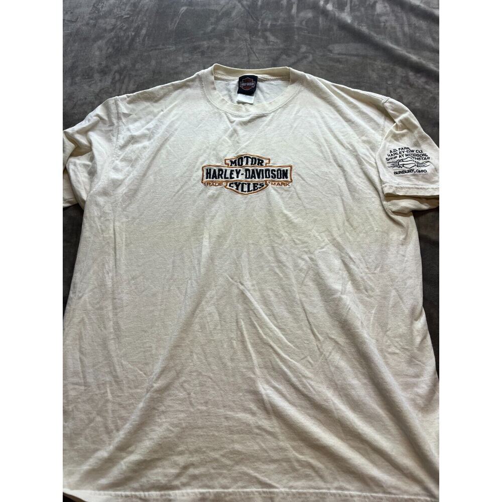 Harley Davidson Men’s T-Shirt XL Vintage A.D. Farrow Sunbury Ohio‎